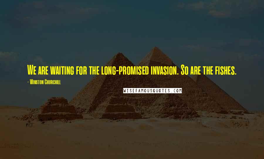 Winston Churchill Quotes: We are waiting for the long-promised invasion. So are the fishes.