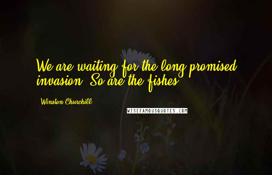 Winston Churchill Quotes: We are waiting for the long-promised invasion. So are the fishes.