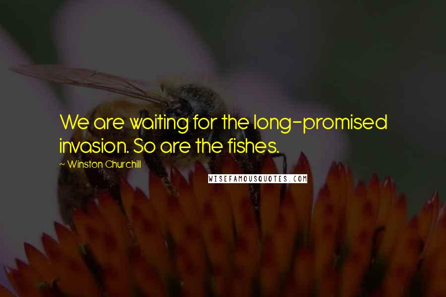 Winston Churchill Quotes: We are waiting for the long-promised invasion. So are the fishes.