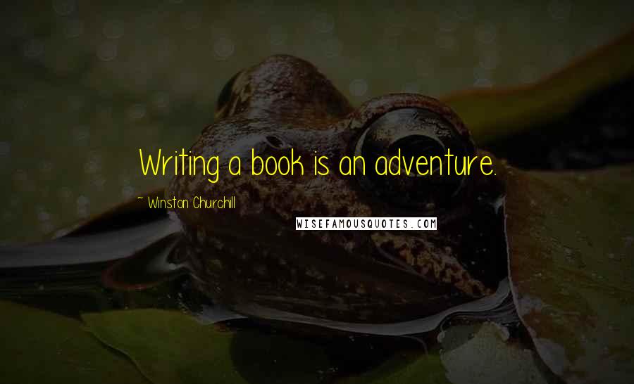 Winston Churchill Quotes: Writing a book is an adventure.