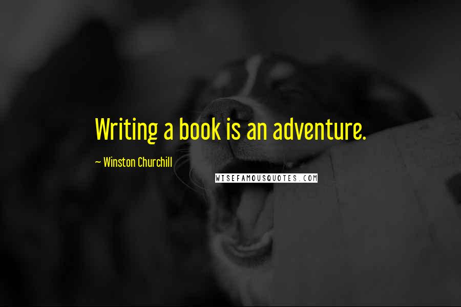 Winston Churchill Quotes: Writing a book is an adventure.