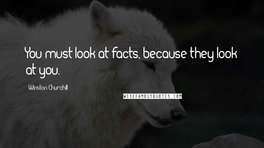 Winston Churchill Quotes: You must look at facts, because they look at you.