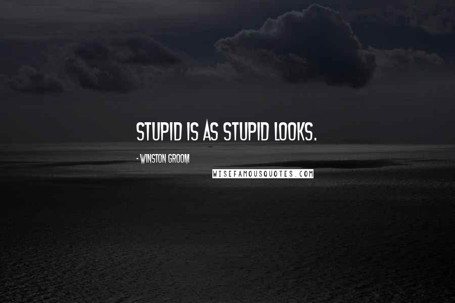 Winston Groom Quotes: Stupid is as stupid looks.