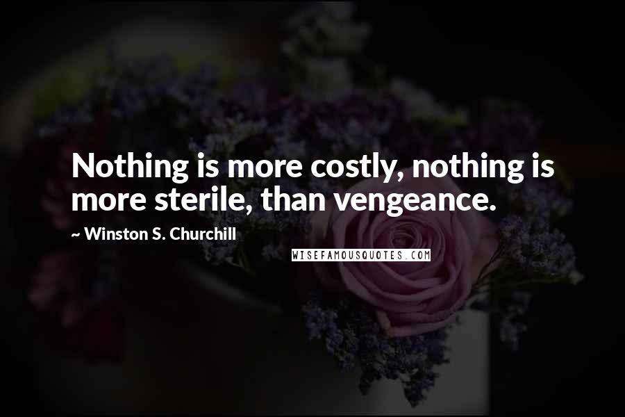 Winston S. Churchill Quotes: Nothing is more costly, nothing is more sterile, than vengeance.