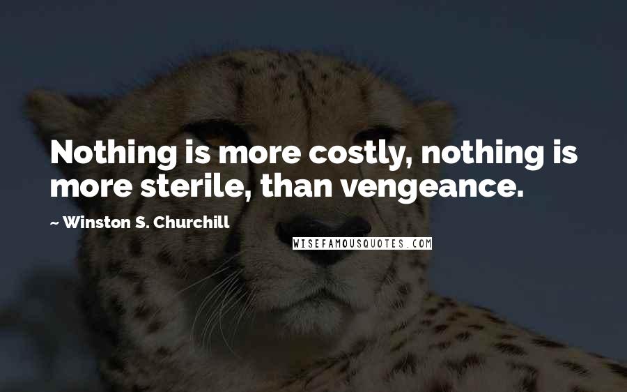 Winston S. Churchill Quotes: Nothing is more costly, nothing is more sterile, than vengeance.