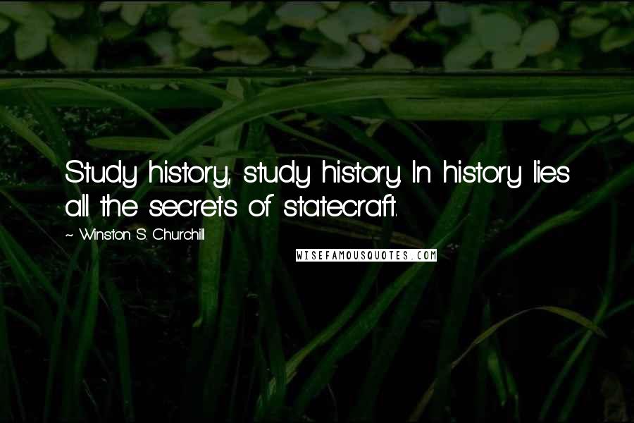 Winston S. Churchill Quotes: Study history, study history. In history lies all the secrets of statecraft.