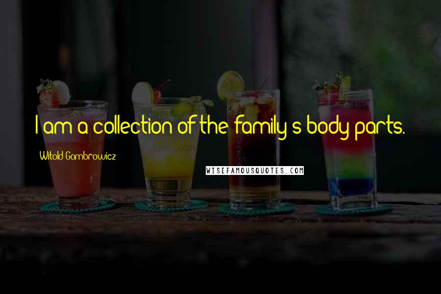 Witold Gombrowicz Quotes: I am a collection of the family's body parts.