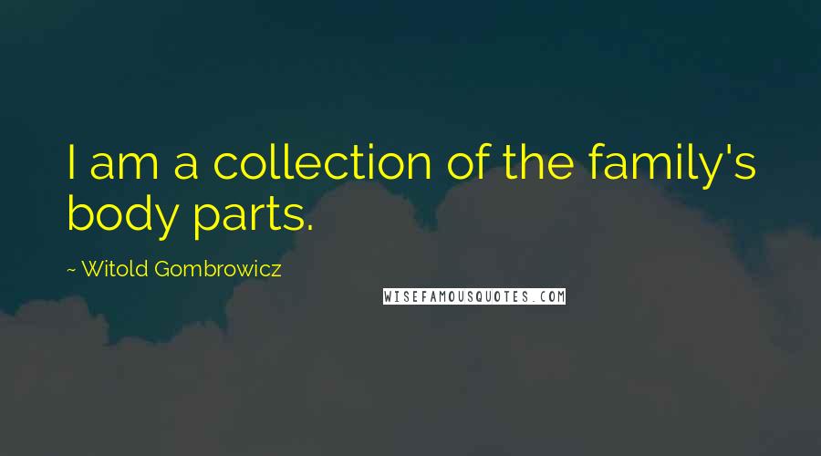 Witold Gombrowicz Quotes: I am a collection of the family's body parts.