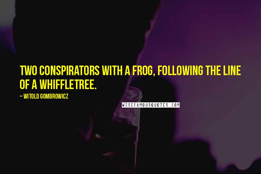 Witold Gombrowicz Quotes: Two conspirators with a frog, following the line of a whiffletree.