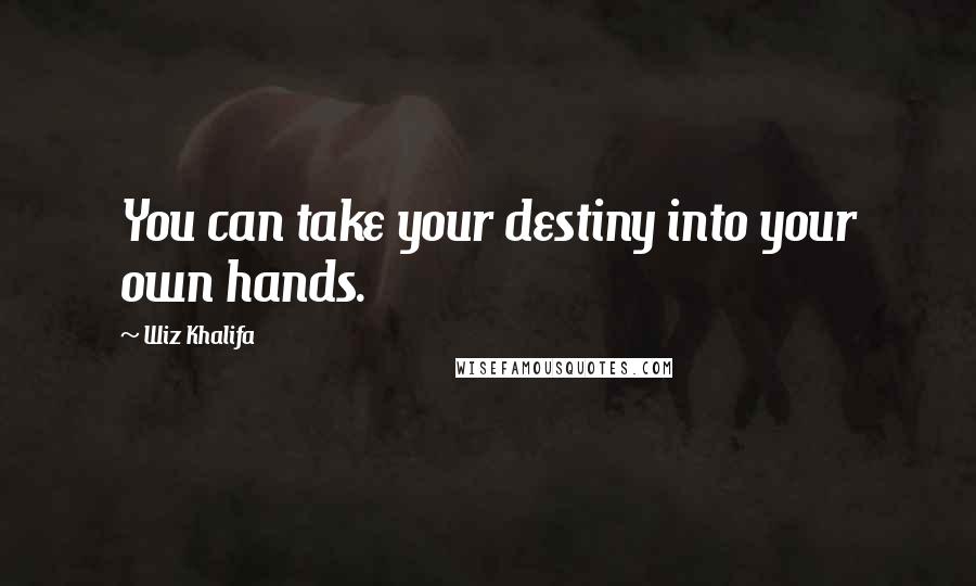 Wiz Khalifa Quotes: You can take your destiny into your own hands.