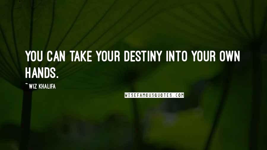 Wiz Khalifa Quotes: You can take your destiny into your own hands.