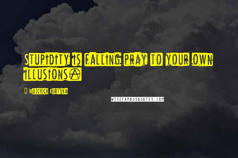 Wojciech Kurtyka Quotes: Stupidity is falling pray to your own illusions.