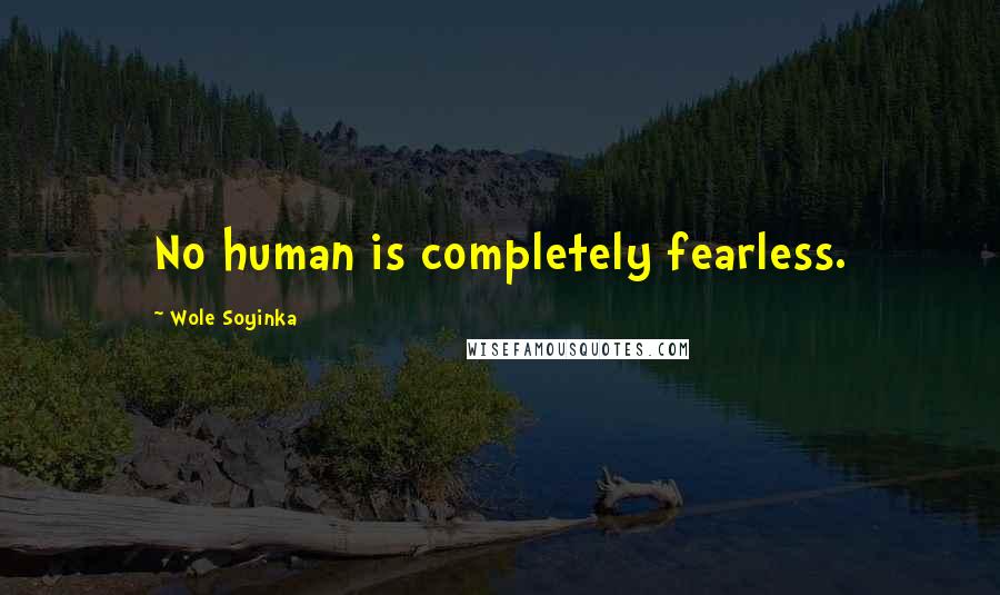 Wole Soyinka Quotes: No human is completely fearless.
