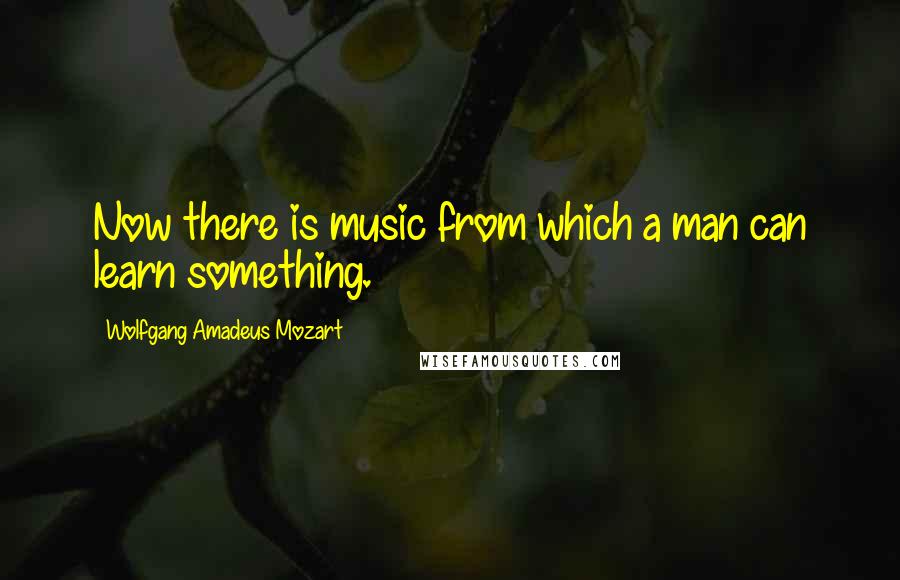 Wolfgang Amadeus Mozart Quotes: Now there is music from which a man can learn something.