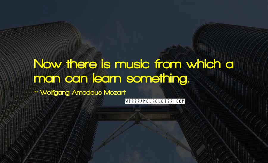 Wolfgang Amadeus Mozart Quotes: Now there is music from which a man can learn something.