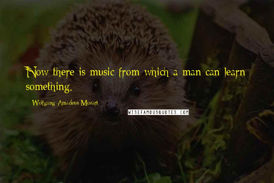 Wolfgang Amadeus Mozart Quotes: Now there is music from which a man can learn something.