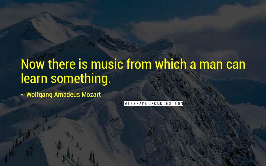 Wolfgang Amadeus Mozart Quotes: Now there is music from which a man can learn something.