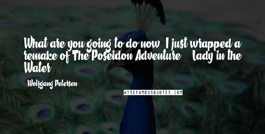 Wolfgang Petersen Quotes: What are you going to do now? I just wrapped a remake of The Poseidon Adventure .. Lady in the Water.