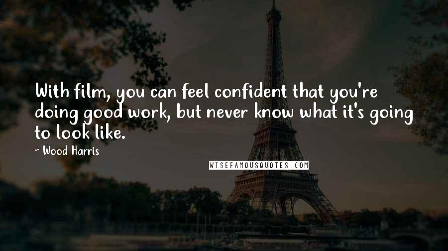 Wood Harris Quotes: With film, you can feel confident that you're doing good work, but never know what it's going to look like.