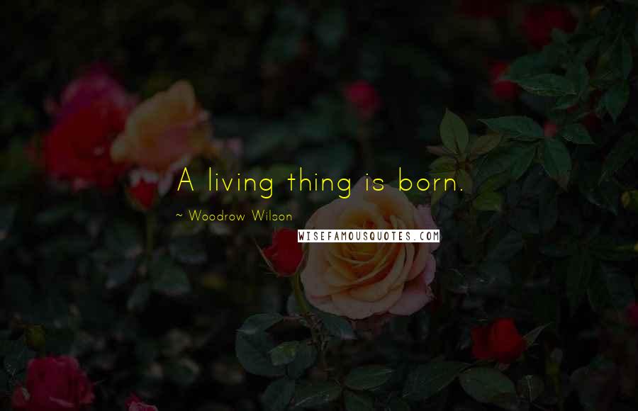 Woodrow Wilson Quotes: A living thing is born.