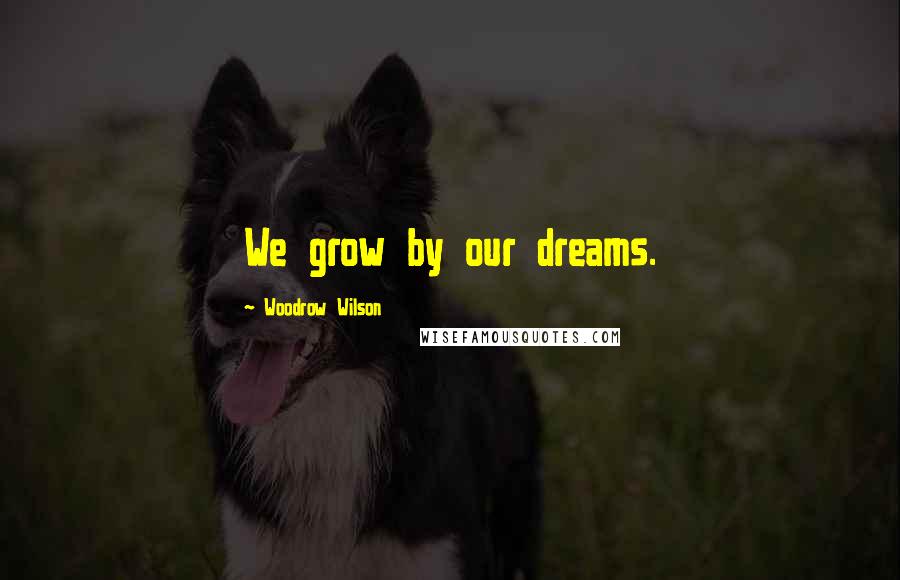 Woodrow Wilson Quotes: We grow by our dreams.