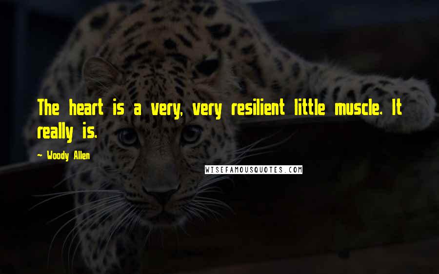 Woody Allen Quotes: The heart is a very, very resilient little muscle. It really is.