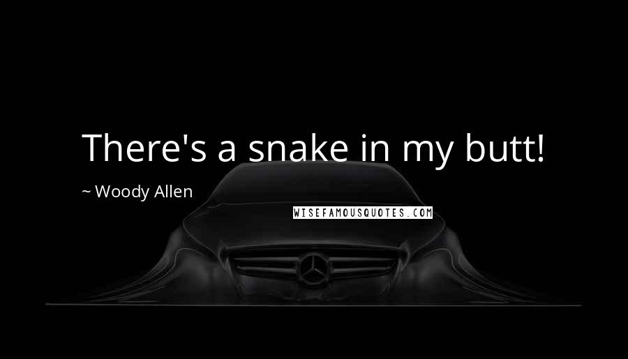 Woody Allen Quotes: There's a snake in my butt!