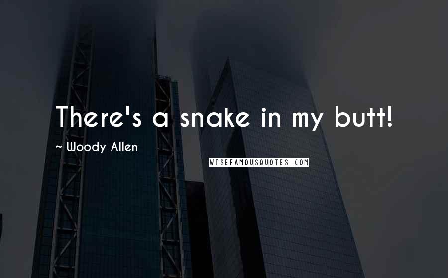 Woody Allen Quotes: There's a snake in my butt!