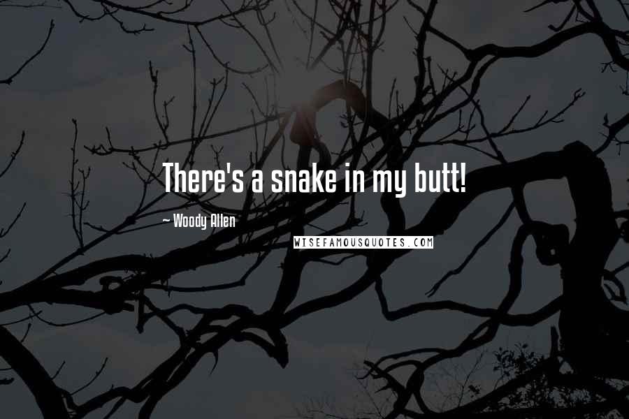 Woody Allen Quotes: There's a snake in my butt!