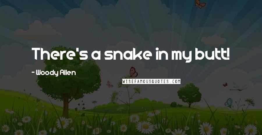 Woody Allen Quotes: There's a snake in my butt!