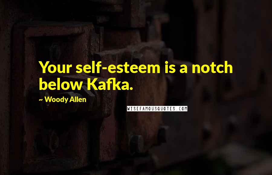 Woody Allen Quotes: Your self-esteem is a notch below Kafka.