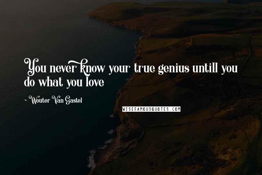 Wouter Van Gastel Quotes: You never know your true genius untill you do what you love