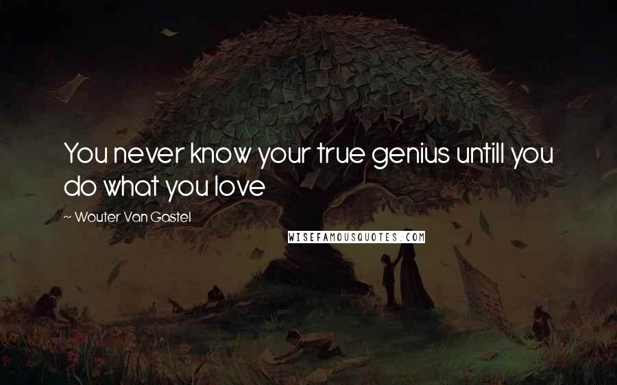 Wouter Van Gastel Quotes: You never know your true genius untill you do what you love