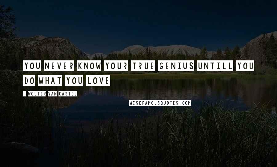 Wouter Van Gastel Quotes: You never know your true genius untill you do what you love