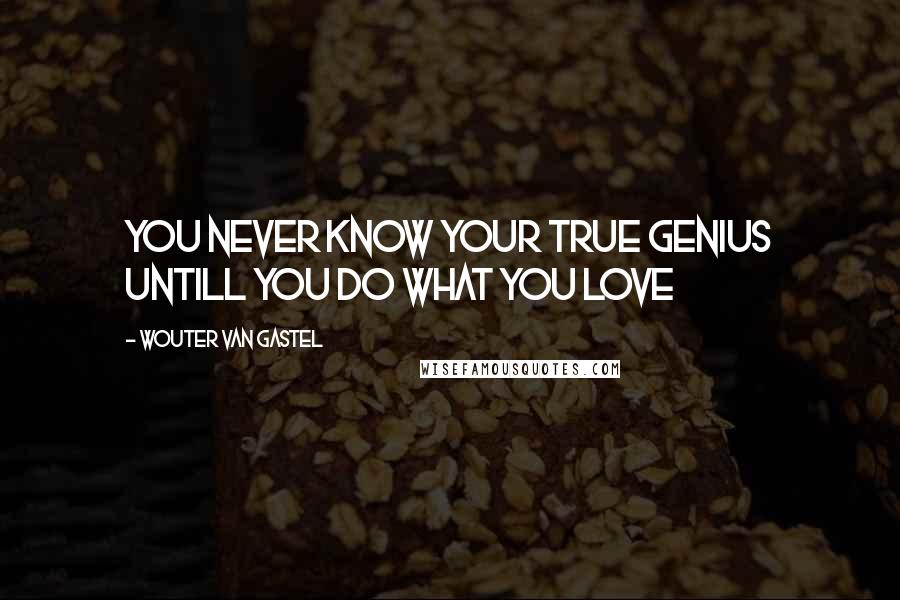 Wouter Van Gastel Quotes: You never know your true genius untill you do what you love