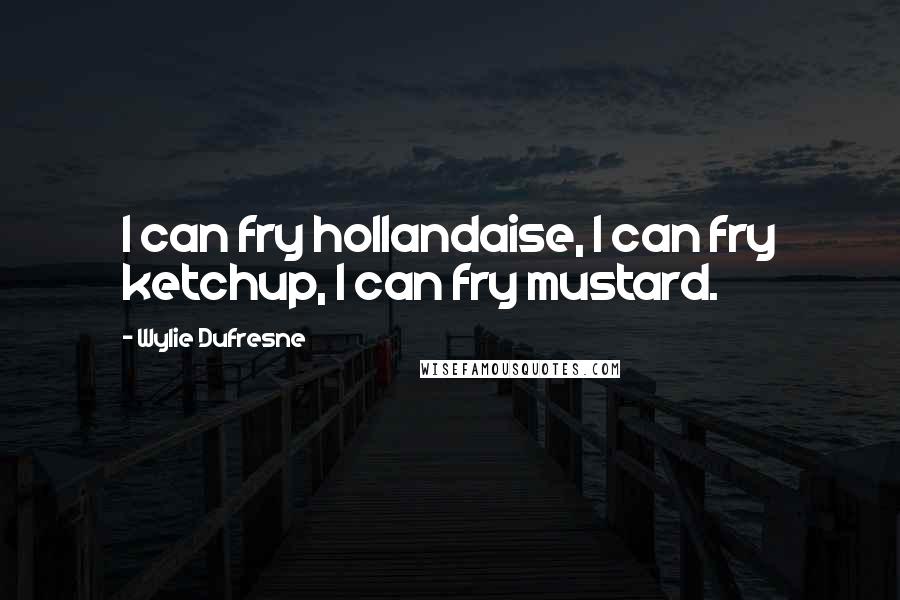 Wylie Dufresne Quotes: I can fry hollandaise, I can fry ketchup, I can fry mustard.