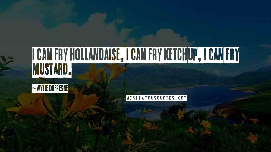 Wylie Dufresne Quotes: I can fry hollandaise, I can fry ketchup, I can fry mustard.