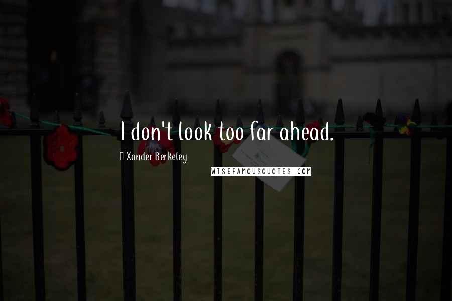 Xander Berkeley Quotes: I don't look too far ahead.