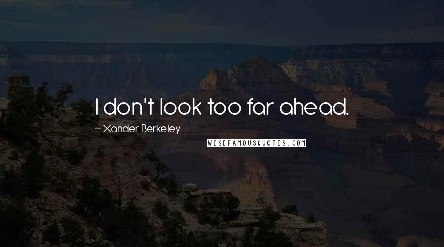 Xander Berkeley Quotes: I don't look too far ahead.