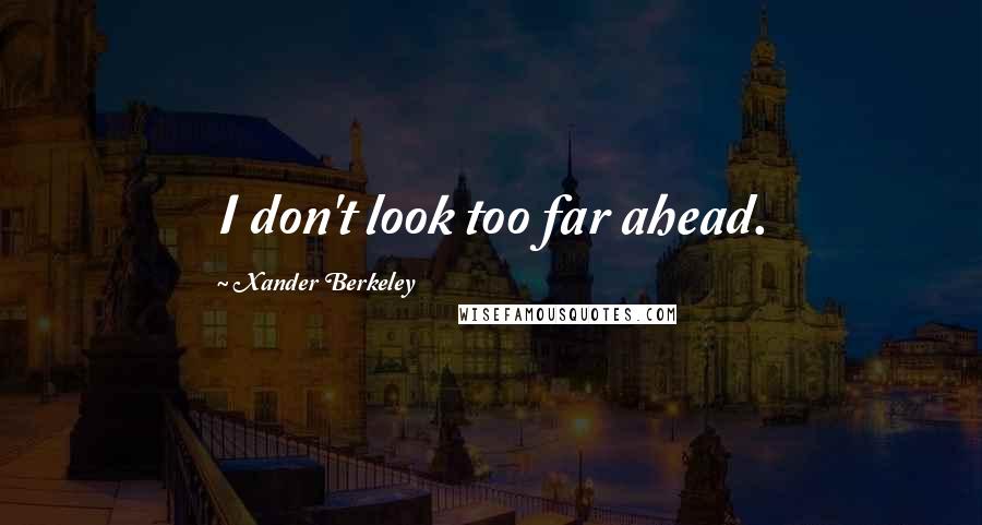 Xander Berkeley Quotes: I don't look too far ahead.