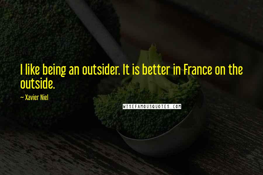 Xavier Niel Quotes: I like being an outsider. It is better in France on the outside.