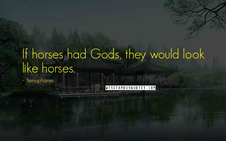 Xenophanes Quotes: If horses had Gods, they would look like horses.