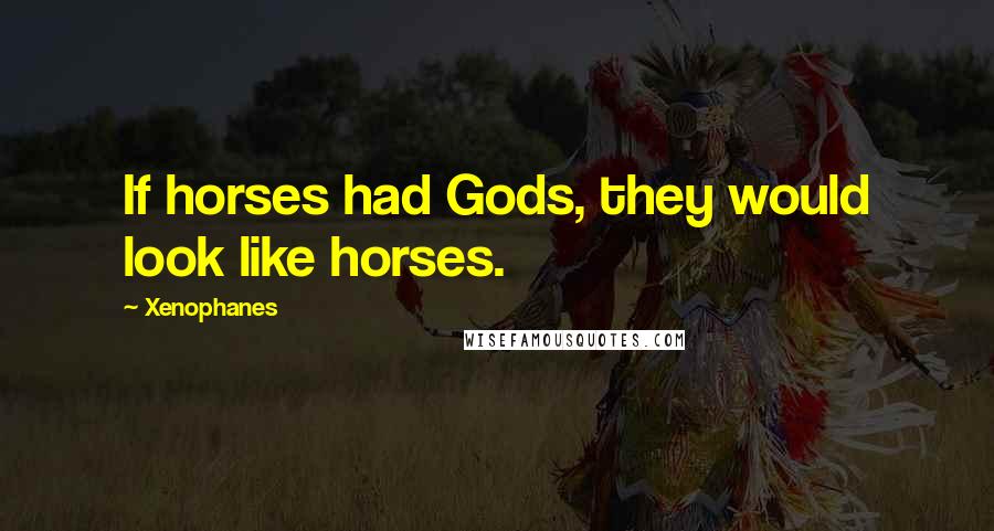 Xenophanes Quotes: If horses had Gods, they would look like horses.