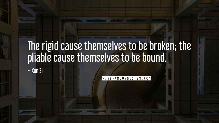 Xun Zi Quotes: The rigid cause themselves to be broken; the pliable cause themselves to be bound.