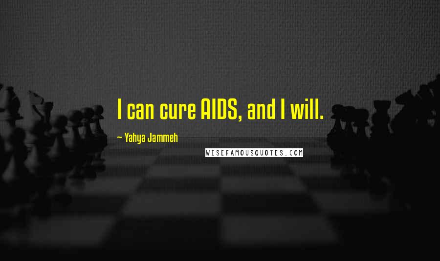 Yahya Jammeh Quotes: I can cure AIDS, and I will.