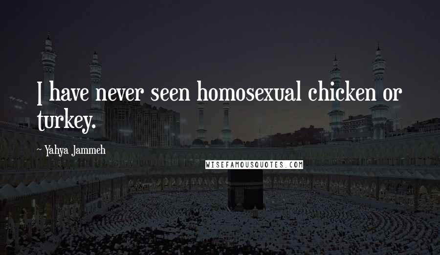 Yahya Jammeh Quotes: I have never seen homosexual chicken or turkey.