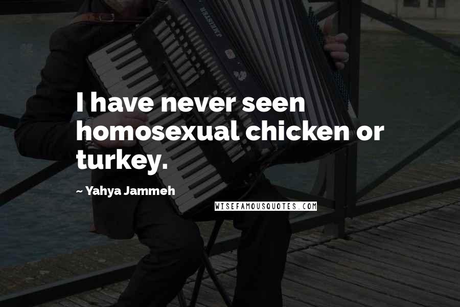 Yahya Jammeh Quotes: I have never seen homosexual chicken or turkey.