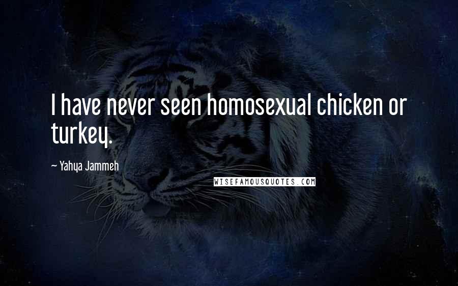 Yahya Jammeh Quotes: I have never seen homosexual chicken or turkey.