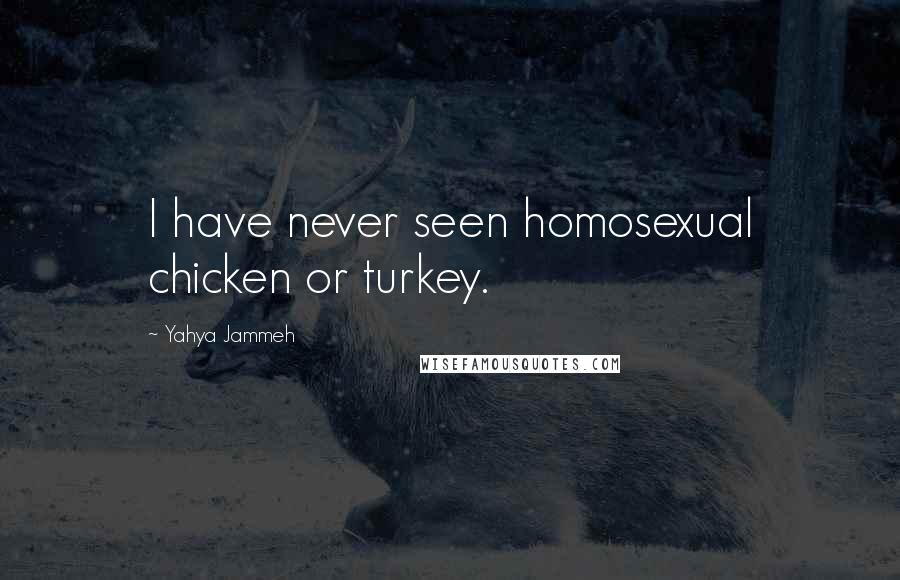 Yahya Jammeh Quotes: I have never seen homosexual chicken or turkey.