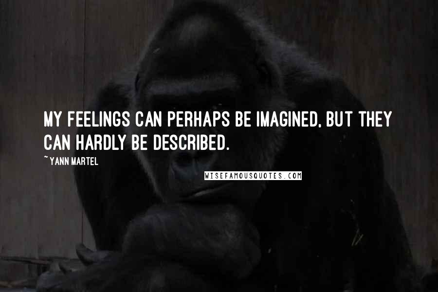 Yann Martel Quotes: My feelings can perhaps be imagined, but they can hardly be described.